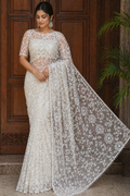Party Wear Net Sequins Saree